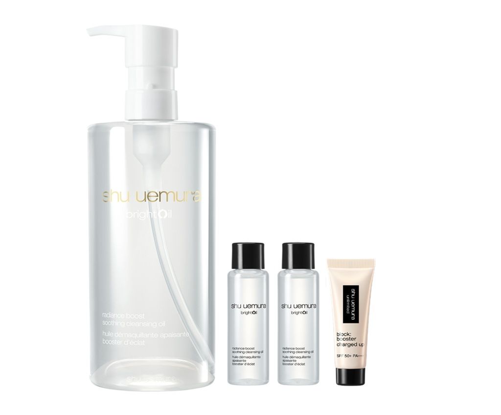 brightOil skin barrier protecting radiance boosting cleasning oil 450ml set